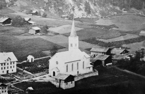 Luftbild Pfarrkirche Gaschurn